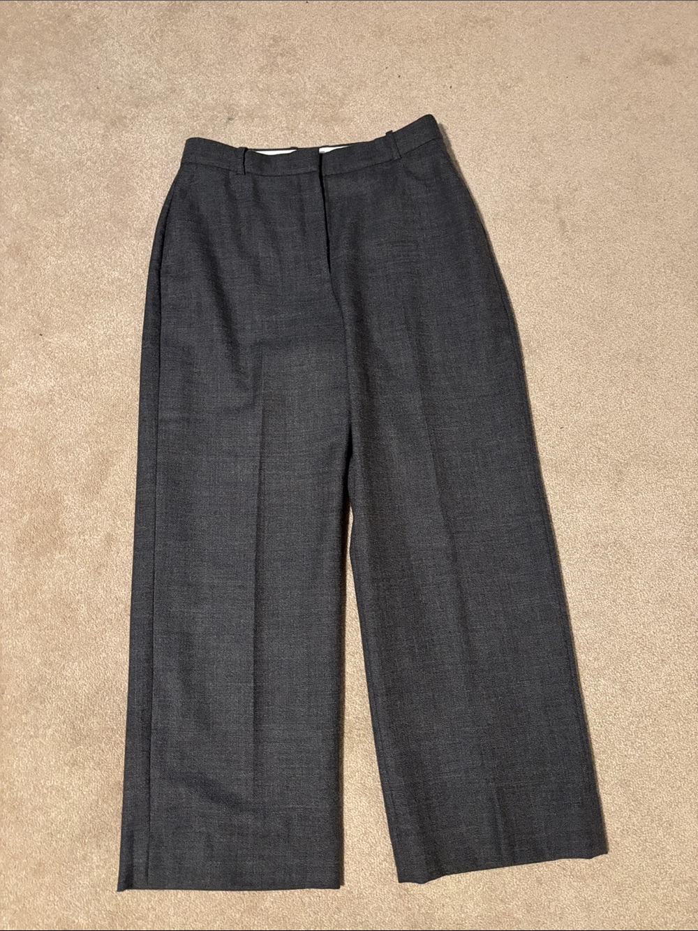 Babaton Wide-Leg Dress Pants in Charcoal